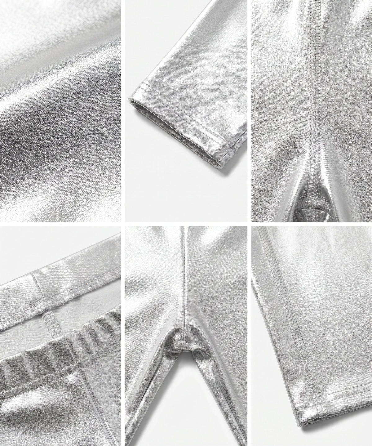 Sakkas Pantalones Cortos de Ciclismo Metálicos Brillantes Elásticos Unisex para Mujer - Hecho en EE. UU.
