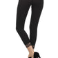 Sakkas Cotton Blend Lace Trim Stretch Capri Leggings - Made in USA