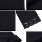 Sakkas Cotton Blend Lace Trim Stretch Capri Leggings - Made in USA