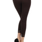Sakkas Cotton Blend Lace Trim Stretch Capri Leggings - Made in USA
