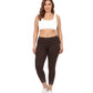 Sakkas Cotton Blend Lace Trim Stretch Capri Leggings - Made in USA
