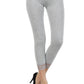 Sakkas Cotton Blend Lace Trim Stretch Capri Leggings - Made in USA