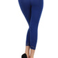 Sakkas Cotton Blend Lace Trim Stretch Capri Leggings - Made in USA