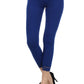 Sakkas Cotton Blend Lace Trim Stretch Capri Leggings - Made in USA