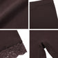Sakkas Cotton Blend Lace Trim Stretch Bike Shorts - Made in USA