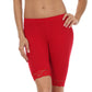 Sakkas Cotton Blend Lace Trim Stretch Bike Shorts - Made in USA