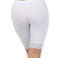 Sakkas Cotton Blend Lace Trim Stretch Bike Shorts - Made in USA