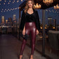 Sakkas Matte Liquid High Waist Stretch Leggings - Made in USA