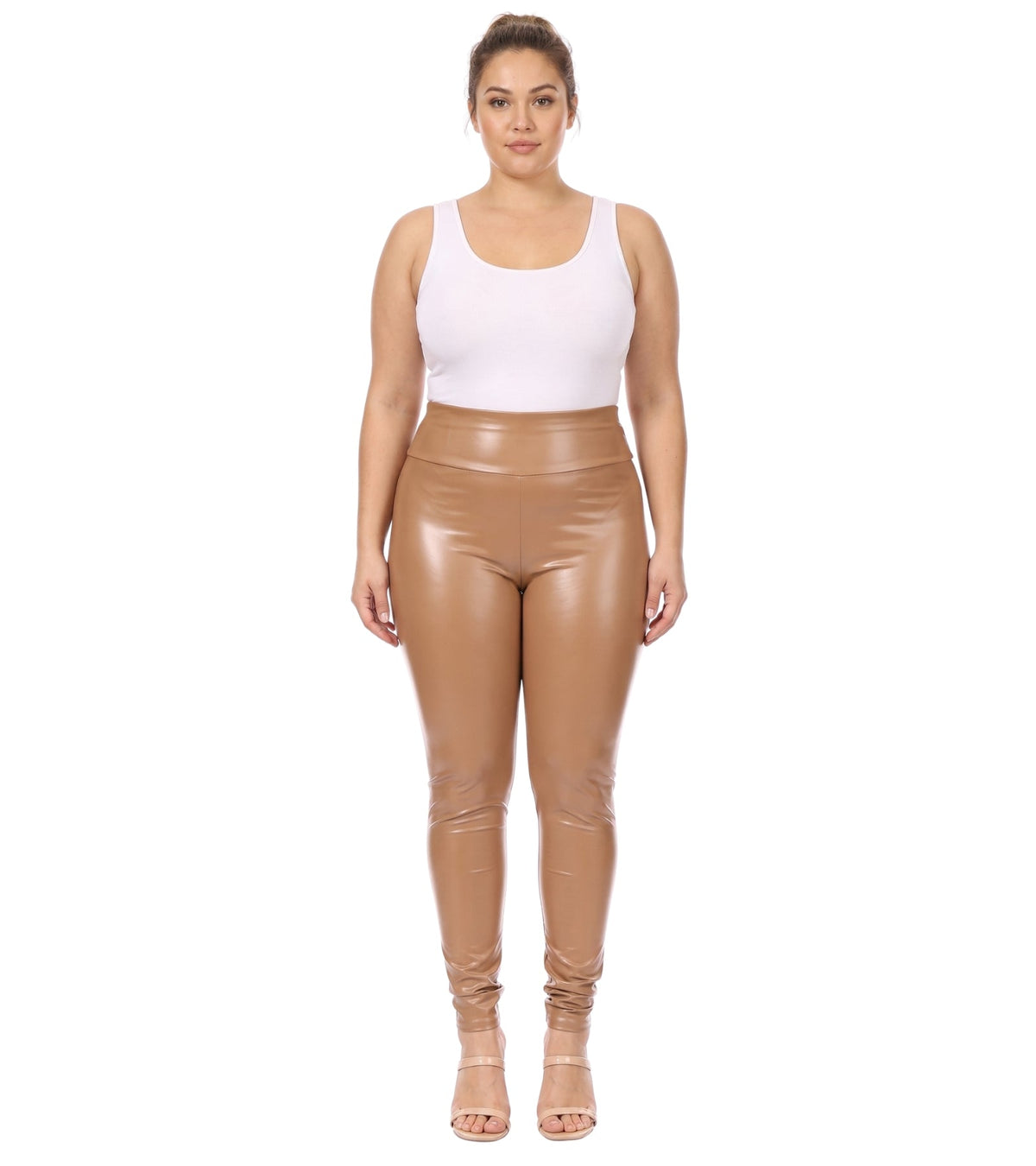 Sakkas Matte Liquid High Waist Stretch Leggings - Made in USA