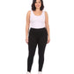 Sakkas Cotton Blend Solid Color Footless Stretch Leggings - Made in USA