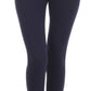 Sakkas Cotton Blend Solid Color Footless Stretch Leggings - Made in USA