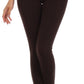 Sakkas Cotton Blend Solid Color Footless Stretch Leggings - Made in USA