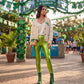 Sakkas Footless Liquid Wet Look Shiny Metallic Stretch Leggings