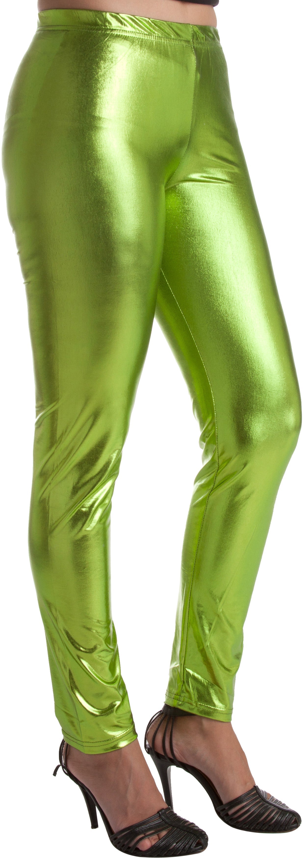 Sakkas Footless Liquid Wet Look Shiny Metallic Stretch Leggings