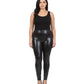 Sakkas Footless Liquid Wet Look Shiny Metallic Stretch Leggings