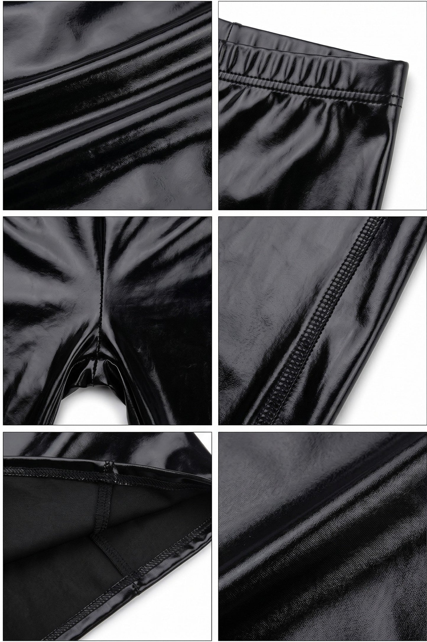 Sakkas Footless Liquid Wet Look Shiny Metallic Stretch Leggings