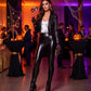 Sakkas Footless Liquid Wet Look Shiny Metallic Stretch Leggings