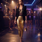 Sakkas Footless Liquid Wet Look Shiny Metallic Stretch Leggings