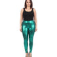 Sakkas Footless Liquid Wet Look Shiny Metallic Stretch Leggings