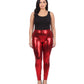 Sakkas Footless Liquid Wet Look Shiny Metallic Stretch Leggings