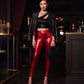 Sakkas Footless Liquid Wet Look Shiny Metallic Stretch Leggings