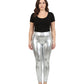 Sakkas Footless Liquid Wet Look Shiny Metallic Stretch Leggings