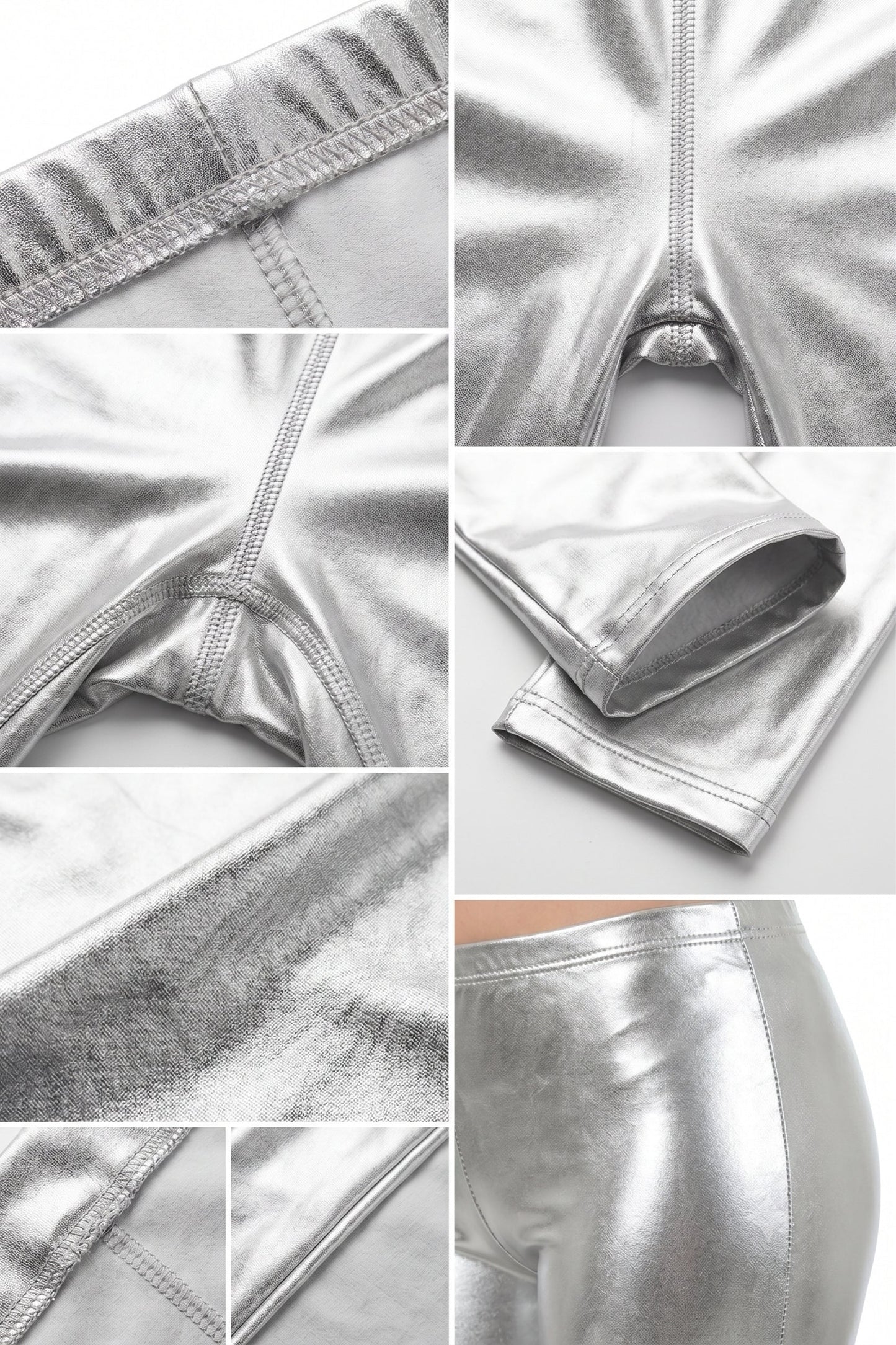 Sakkas Footless Liquid Wet Look Shiny Metallic Stretch Leggings