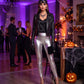 Sakkas Footless Liquid Wet Look Shiny Metallic Stretch Leggings