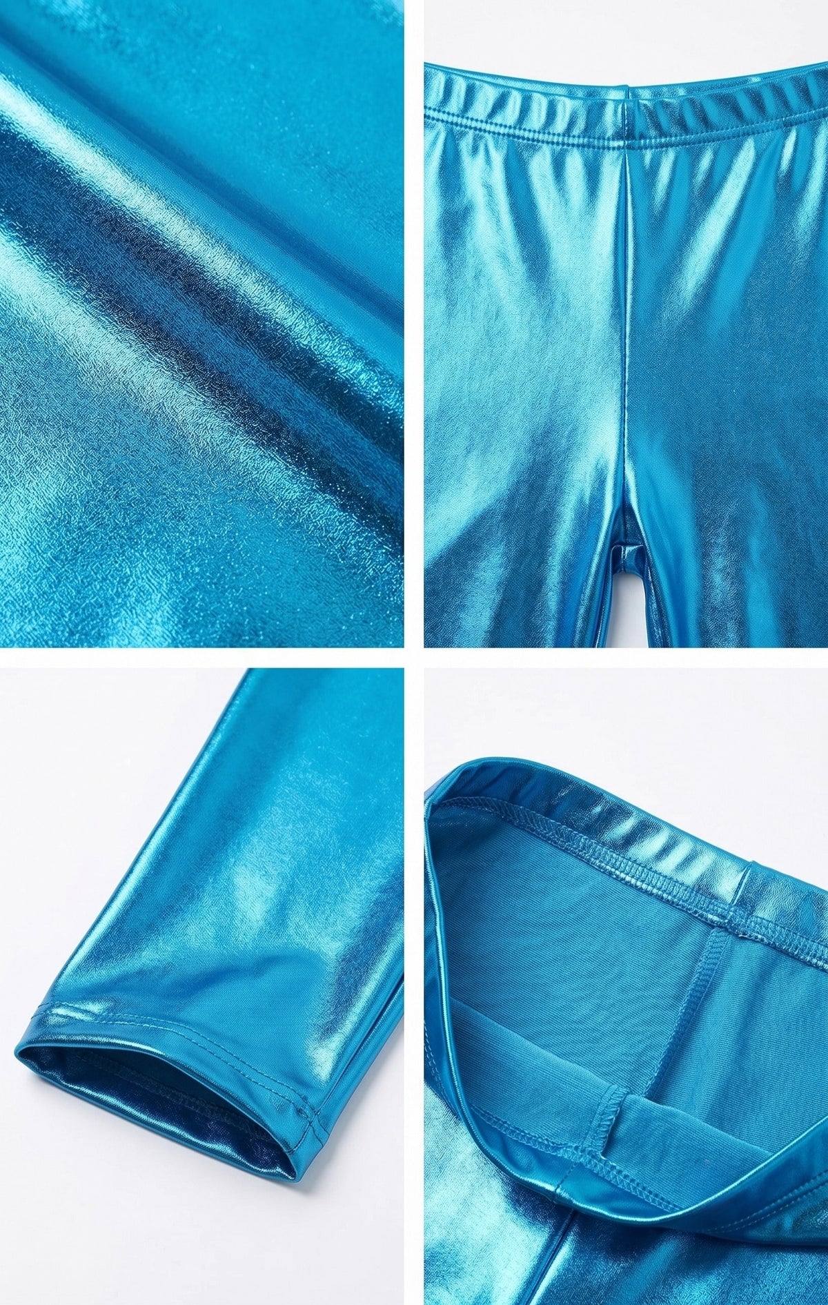 Sakkas Footless Liquid Wet Look Shiny Metallic Stretch Leggings