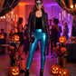 Sakkas Footless Liquid Wet Look Shiny Metallic Stretch Leggings