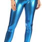 Sakkas Footless Liquid Wet Look Shiny Metallic Stretch Leggings