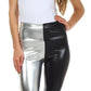 Sakkas Shiny Liquid Metallic High Waist Stretch Leggings - Made in USA