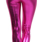 Sakkas Shiny Liquid Metallic High Waist Stretch Leggings - Made in USA
