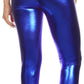 Sakkas Shiny Liquid Metallic High Waist Stretch Leggings - Made in USA