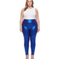 Sakkas Shiny Liquid Metallic High Waist Stretch Leggings - Made in USA