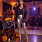 Sakkas Shiny Liquid Metallic High Waist Stretch Leggings - Made in USA