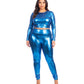 Sakkas Shiny Liquid Metallic High Waist Stretch Leggings - Made in USA
