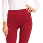 Sakkas Cable Knit Fleece Lined Leggings