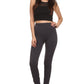 Sakkas Cable Knit Fleece Lined Leggings