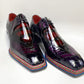 Maurice Legend Custom Made Alligator Lace-Up Shoe - Purple