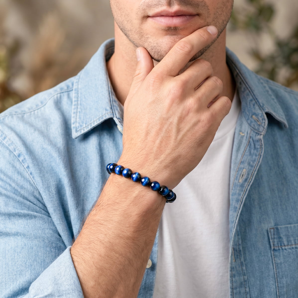 Pulsera Ojo de Tigre Azul