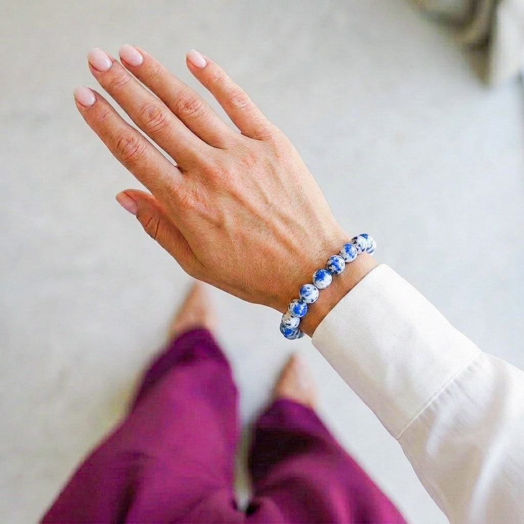 Pulsera de piedra K2 rara de aventura espiritual