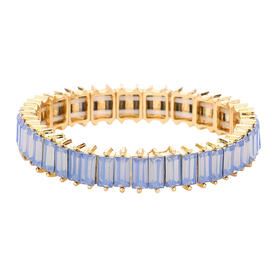 Rectangle Stone Stretch Evening Bracelet