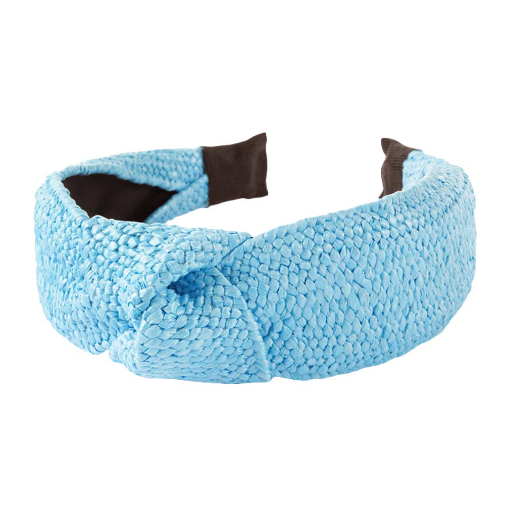 Trendy Straw Knot Burnout Headband