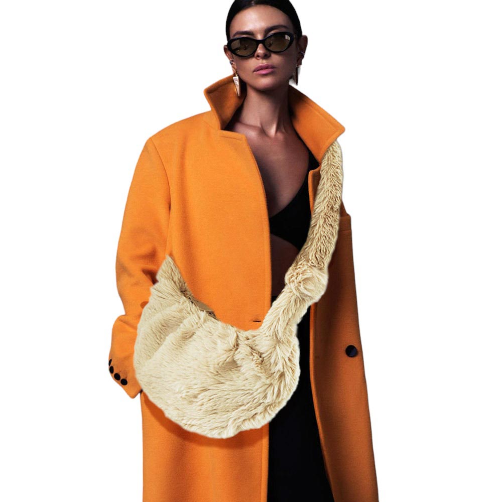 Faux Fur Fuzzy Plush Crossbody Bag