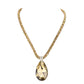 Teardrop Pendant Bling Necklace
