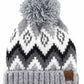 C.C Soft Aztec Pattern Beanie with Knit Pom