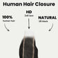 Cierre de cabello humano Loose Wave 2x6 de encaje HD