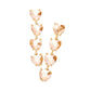 Heart Stone Link Dangle Evening Earrings