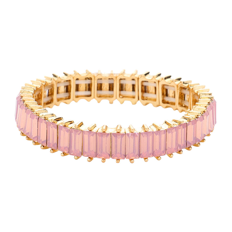 Rectangle Stone Stretch Evening Bracelet